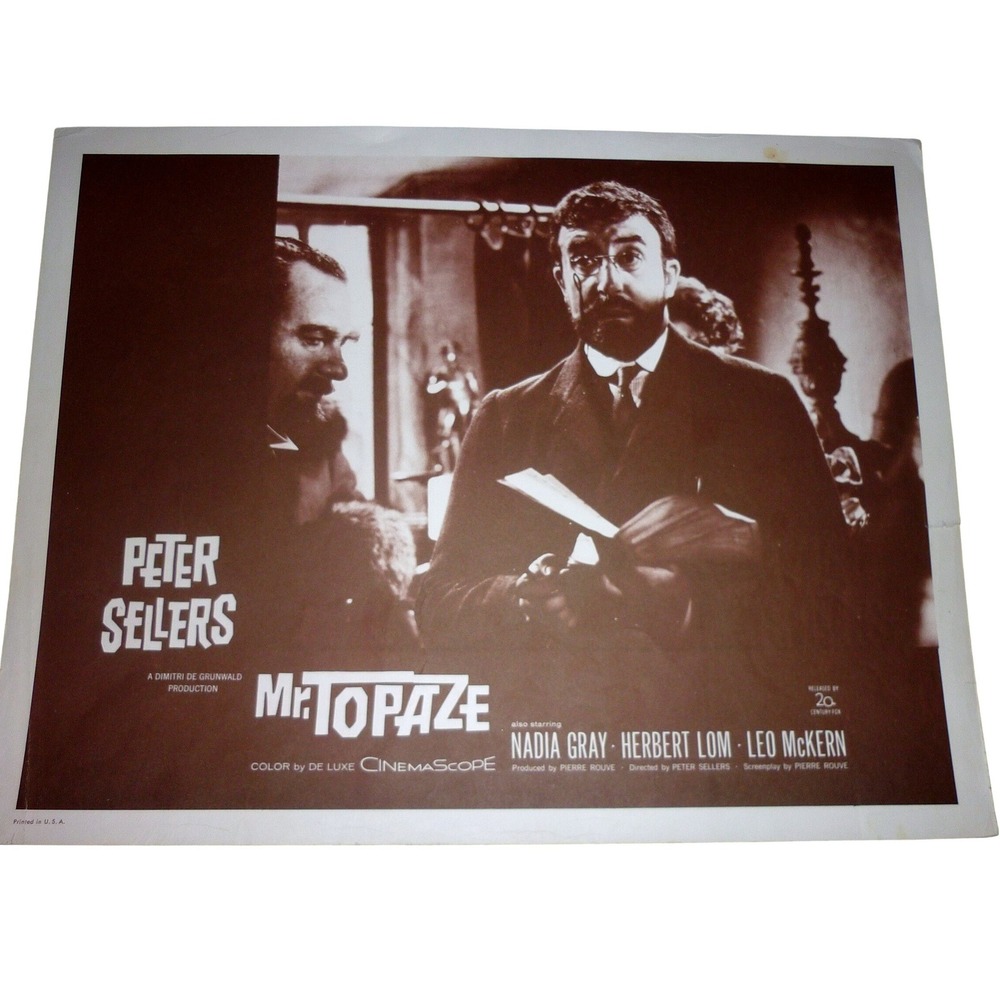 Vintage 1961 Mr Topaze Original Lobby Card 11x14 Peter Sellers Directorial Debut - Picture 2 of 7